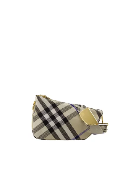 Wielobarwność listonoszka Burberry skórzana retro beżowa