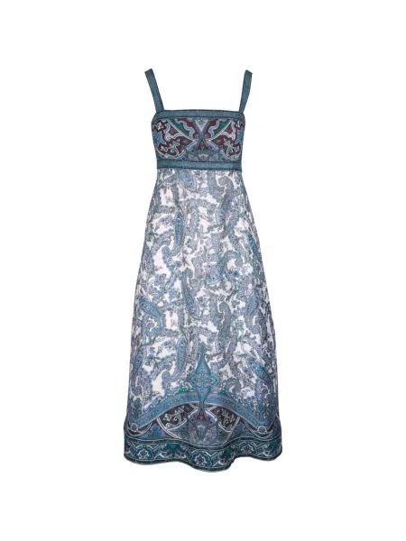 Rochie midi Veronica Beard fără mâneci cu imagine cu model paisley
