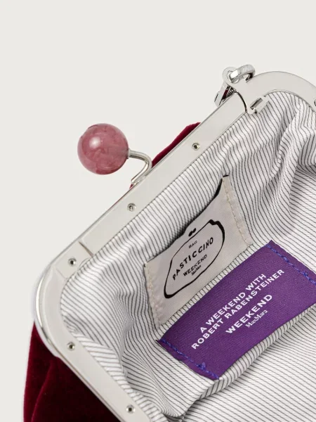 Велюровая сумка через плечо Weekend Max Mara