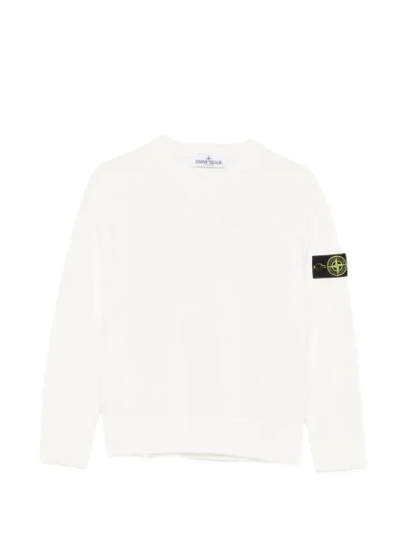 Sweter dziecięcy Stone Island biały