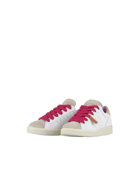 Sneakersy Panchic sznurowane skórzane białe