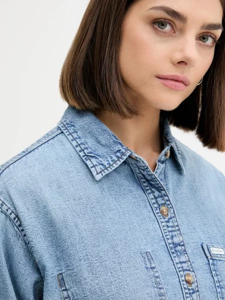 Джинсова сорочка Guess Jeans relaxed класичний комір