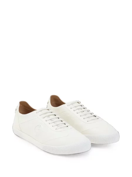 Bőr sneaker Giorgio Armani autogrammal fehér