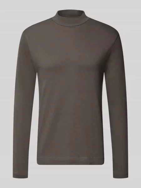 Longsleeve o kroju regular fit z czystej bawełny ze stójką Christian Berg Men