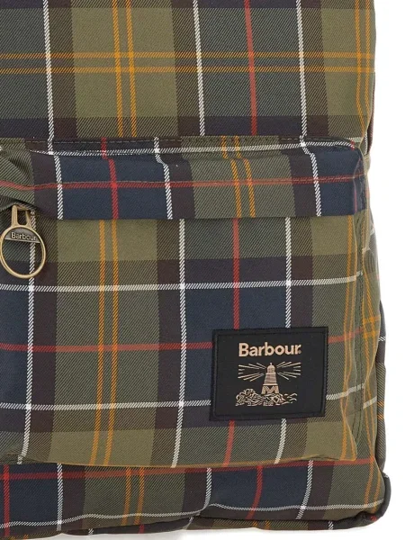Rucsac Barbour în carouri verde