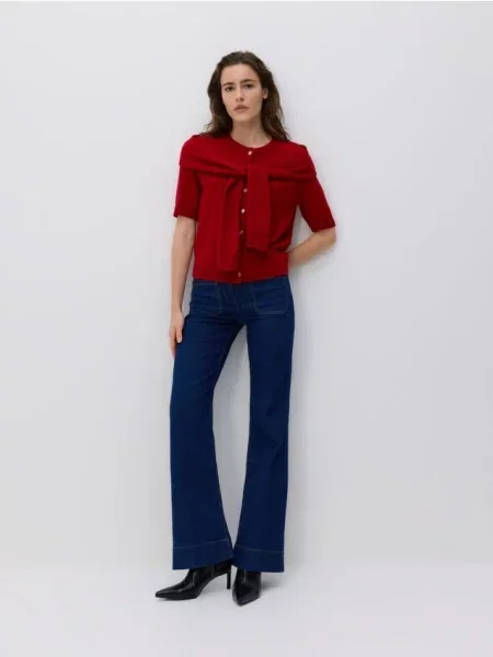 Reserved Кардиган із додаванням вовни червоний