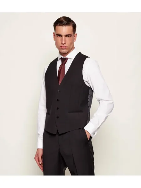 BOSS BLACK De lână vestă H-HUGE | Slim Fit negru
