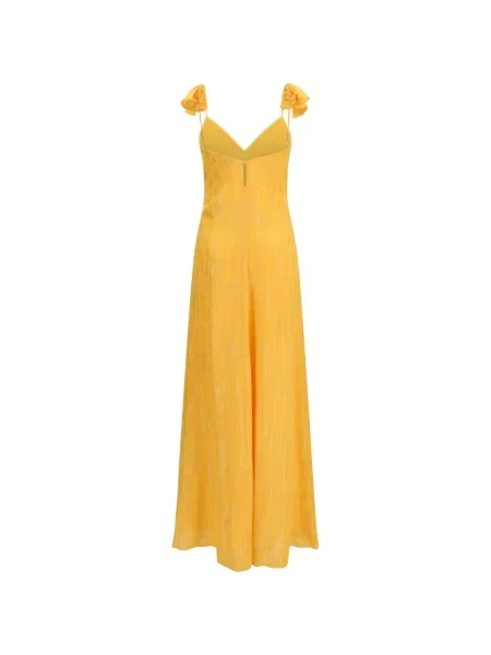 Rochie maxi Forte_forte din jacard galben