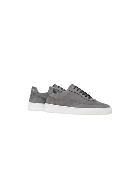 Sneakersy Filling Pieces skórzane szare