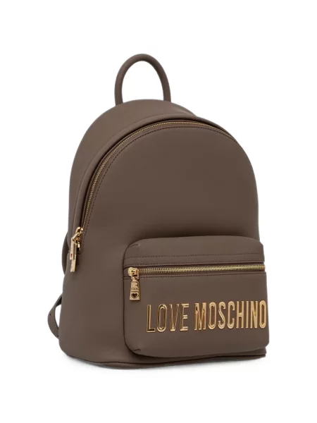 Rucsac Love Moschino cu autograf maro