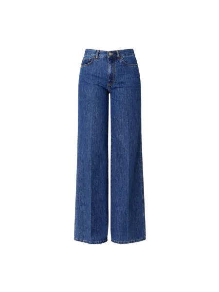 Szerokie jeansy Pt Torino niebieskie