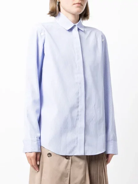Prugasta dugo košulja Rokh s printom plava