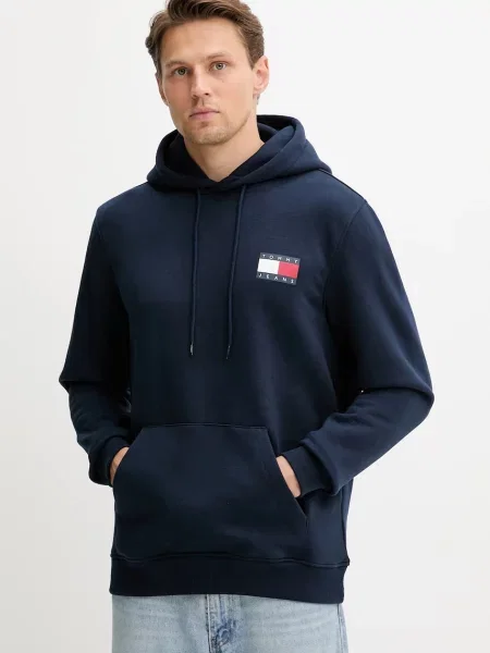 Tommy Jeans μπλούζα με κουκούλα ανδρική με μπλε