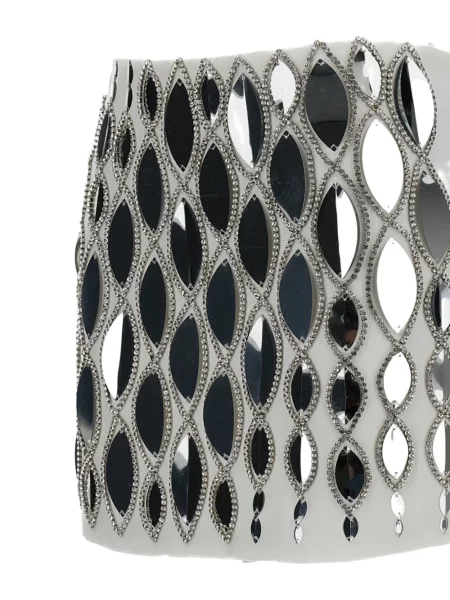 Mini fusta mini Des Phemmes de cristal mini alb