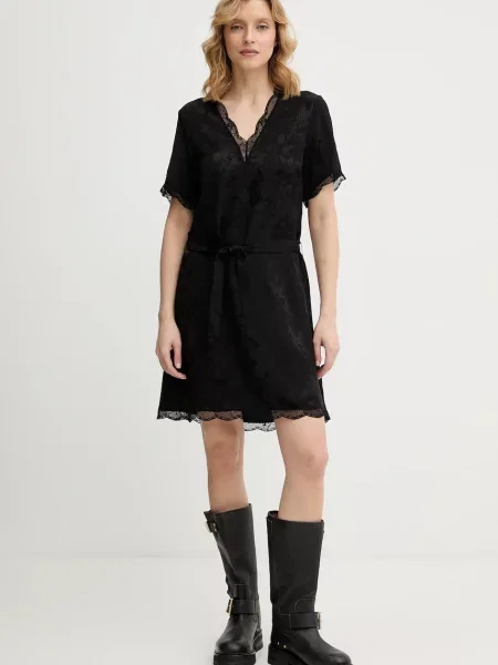 ZADIG&VOLTAIRE rochie de matase mini drept negru