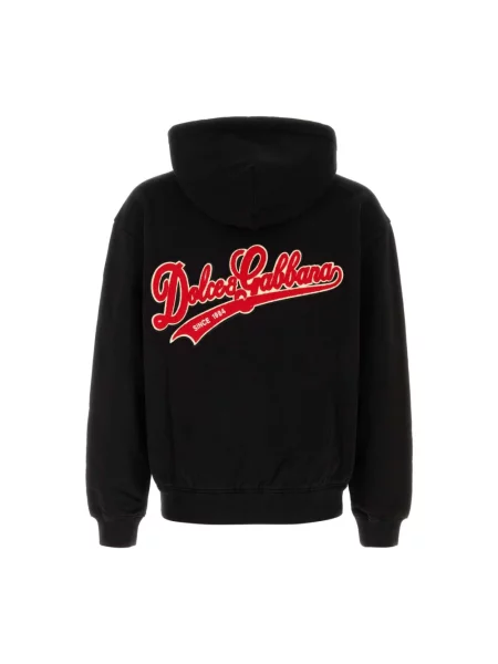 Dzianinowa bluza z kapturem Dolce And Gabbana z kapturem czarna