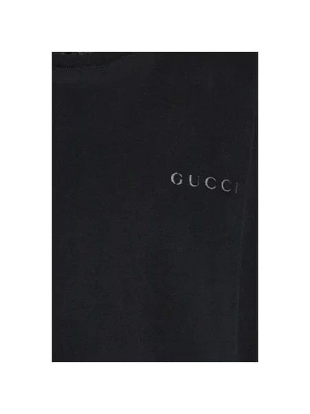 Koszulka Gucci z nadrukiem z dżerseju czarna