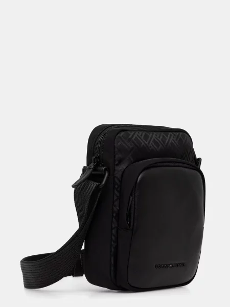 Tommy Hilfiger Geantă crossover Th Jaquard Mini Reporter negru