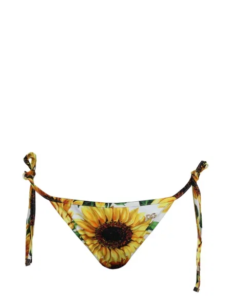 Bikini Dolce & Gabbana cu imagine cu legături galben