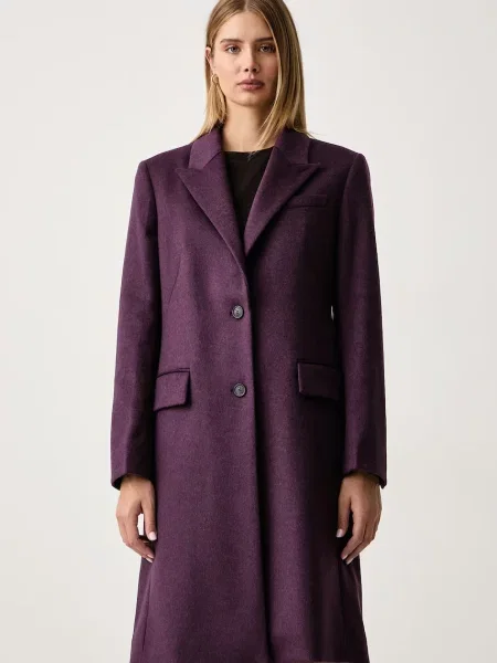 BOSS palton pentru femei din lână violet