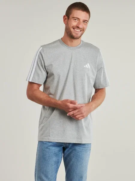 Tricou Adidas cu dungi gri