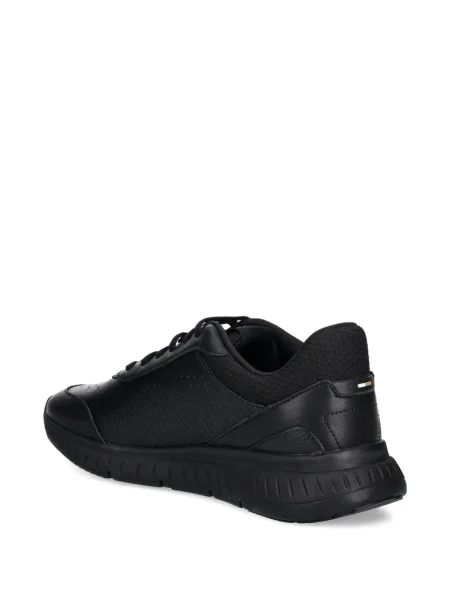 Sneakerși Boss din piele negru
