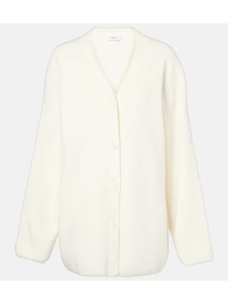 Cardigan Fforme de lână alb