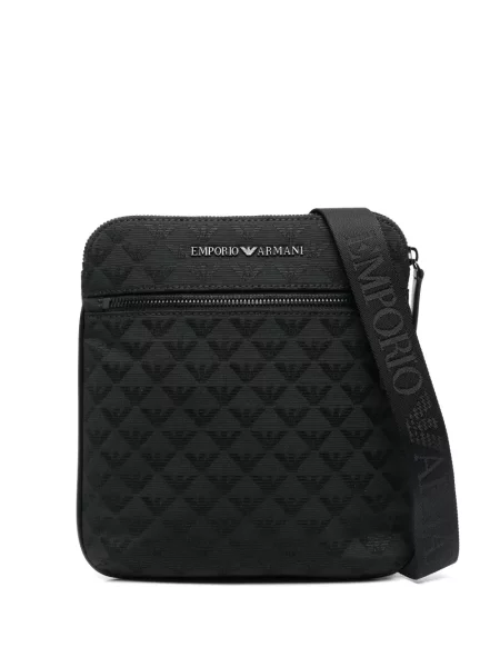 Geantă Emporio Armani din jacard negru