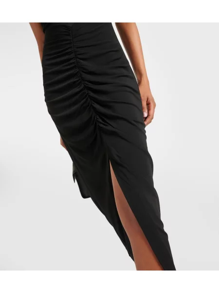 Rochie midi Diane Von Furstenberg din jerseu până la genunchi de costum negru