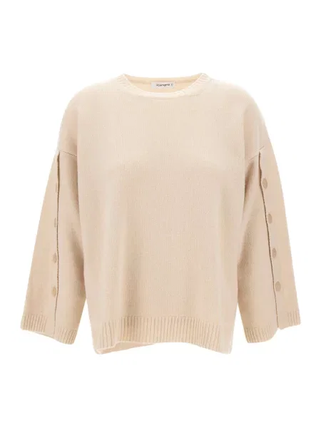 Sweter Kangra wełniany beżowy