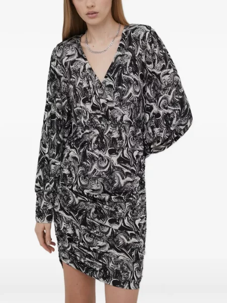 Rochie mini Gestuz cu decolteu în V de costum mini negru