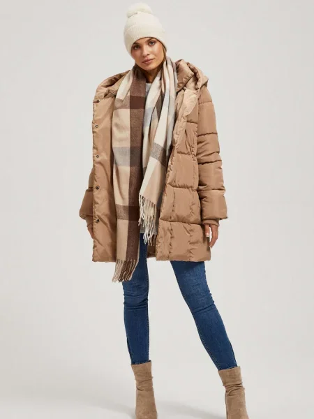 Fular Moodo în carouri mari albastru