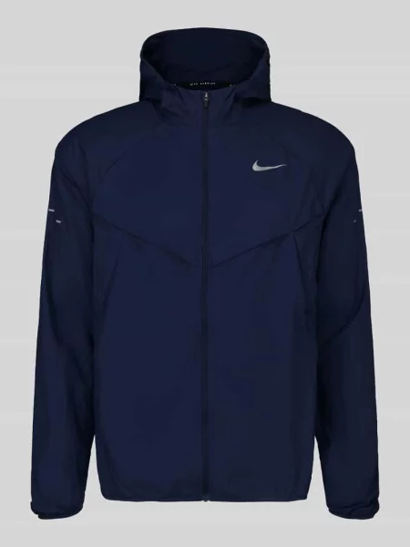 Kurtka treningowa o kroju regular fit z czystej bawełny model STRIDE' Nike Training granatowa