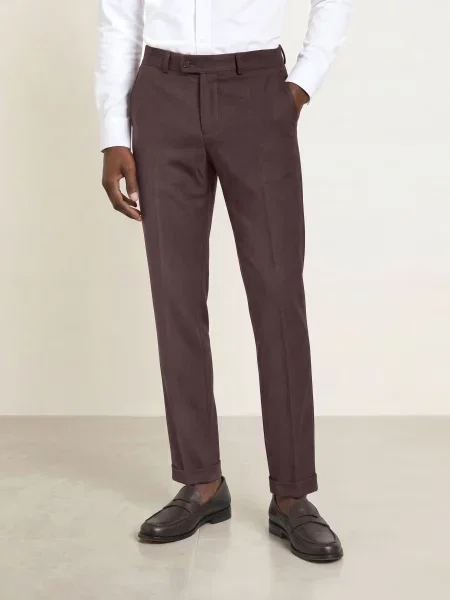 Cg Club Of Gents Oblekové Kalhoty Cg Clow Extra Slim Fit 43 dunkelrot