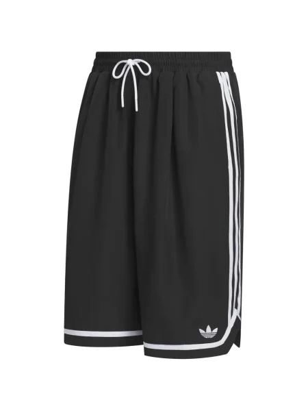 Sznurek ściągający kołnierzykowy podkoszulka Adidas w paski czarna