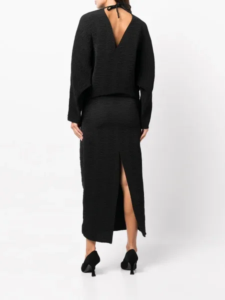 Rochie midi Róhe până la genunchi de costum negru