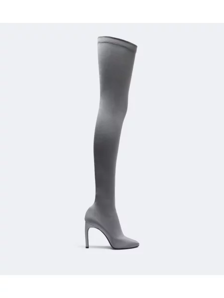 Cizme Victoria Beckham din jerseu gri