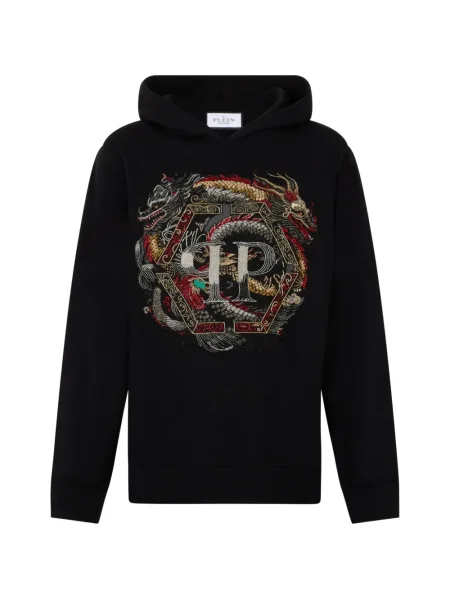 Majica s kapuljačom Philipp Plein crna