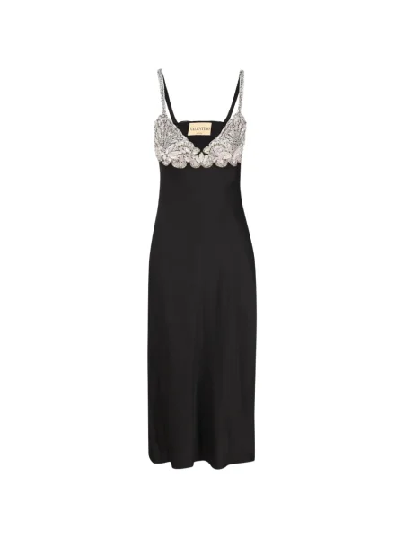 Rochie midi Valentino Garavani din dantelă până la genunchi de costum negru