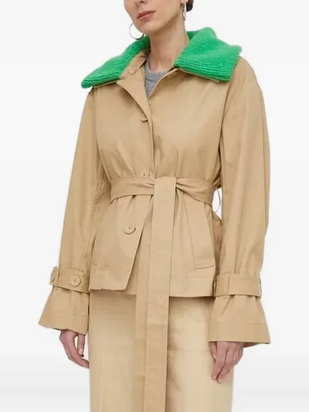 Pletena jakna Custommade smeđa