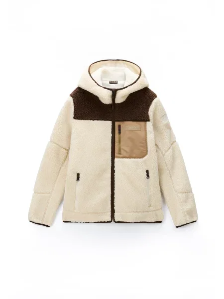 NAPAPIJRI Jachetă fleece Yupik / maro închis / kaki bej
