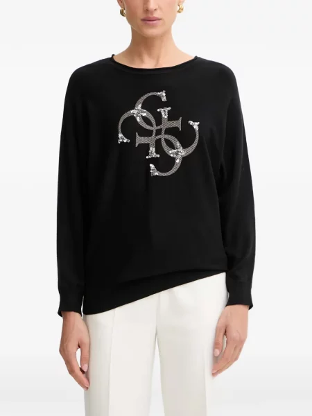 Pulover Guess cu paiete negru
