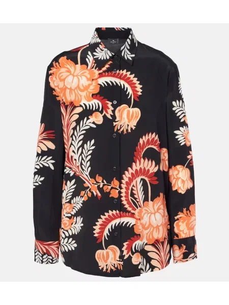 Bluză Etro de mătase negru