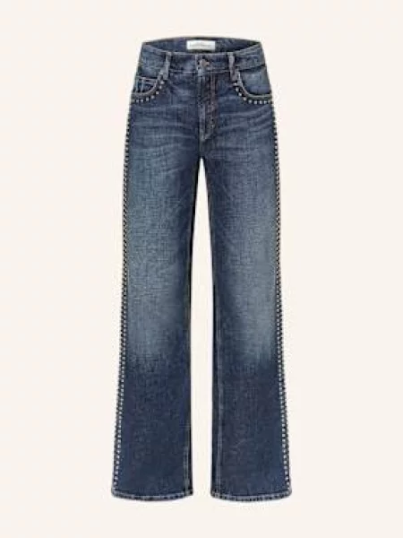 Cambio Jeansy Aimee Z Ćwiekami blau niebieskie