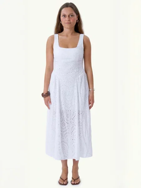 TEESHOPPEN Rochie Asta alb