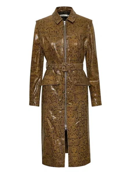 Rochie midi Gestuz cu imagine până la genunchi de costum maro