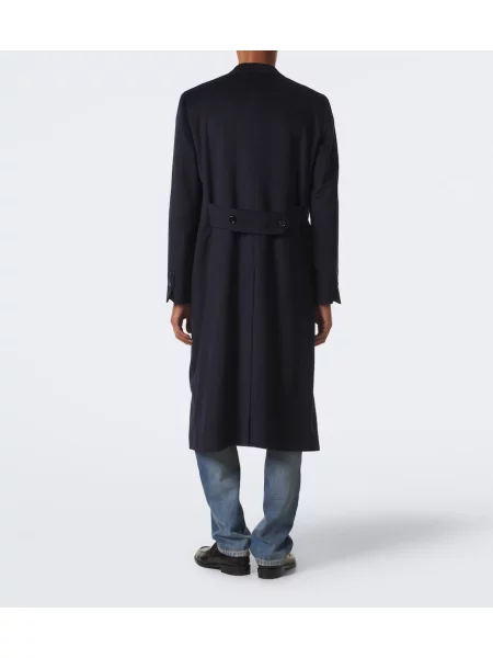Vlnený dvojradov kabát Dolce&gabbana modrá