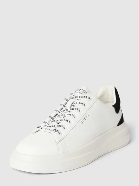 Sneakersy sznurowane model ‘ELBA’ Guess białe