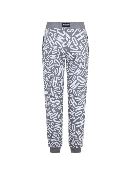 Pantaloni Moschino cu imagine alergare gri