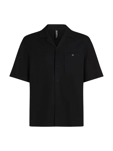 Karl Lagerfeld Cămașă Strukturiertes Strand-Shirt negru